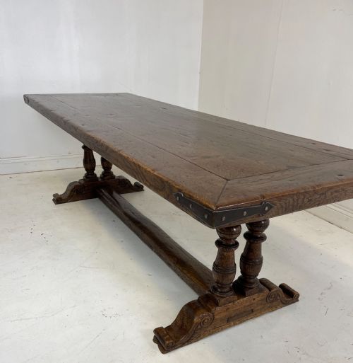 OAK REFECTORY TABLE 250 CM LONG - ADDITIONAL PHOTO 8