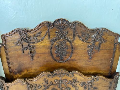 PAIR OF FRENCH WALNUT BEDS - ADDITIONAL PHOTO 5