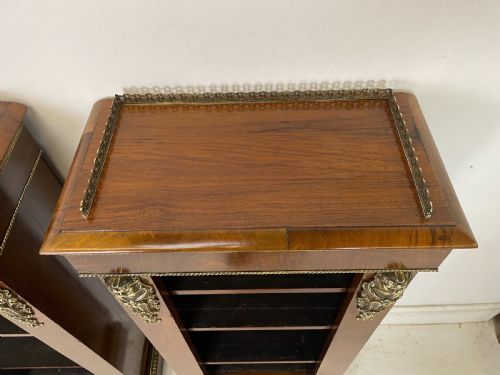 PAIR OF ORMOLU MOUNTED WALNUT BOOKCASES - ADDITIONAL PHOTO 1