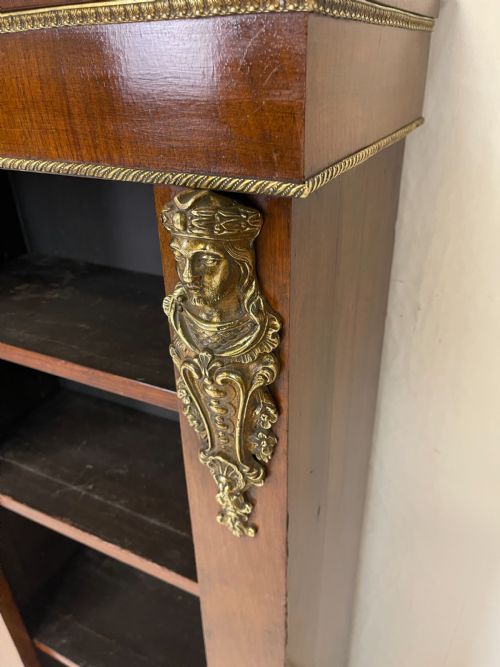 PAIR OF ORMOLU MOUNTED WALNUT BOOKCASES - ADDITIONAL PHOTO 3