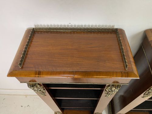 PAIR OF ORMOLU MOUNTED WALNUT BOOKCASES - ADDITIONAL PHOTO 7
