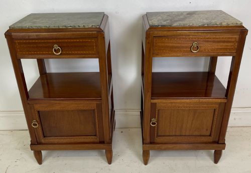 pair of nightstands - CATEGORY: ANTIQUE CABINETS - DATED 1910