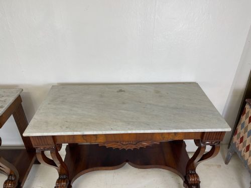 A FINE PAIR OF WALNUT ITALIAN CONSOLE TABLES - ADDITIONAL PHOTO 7