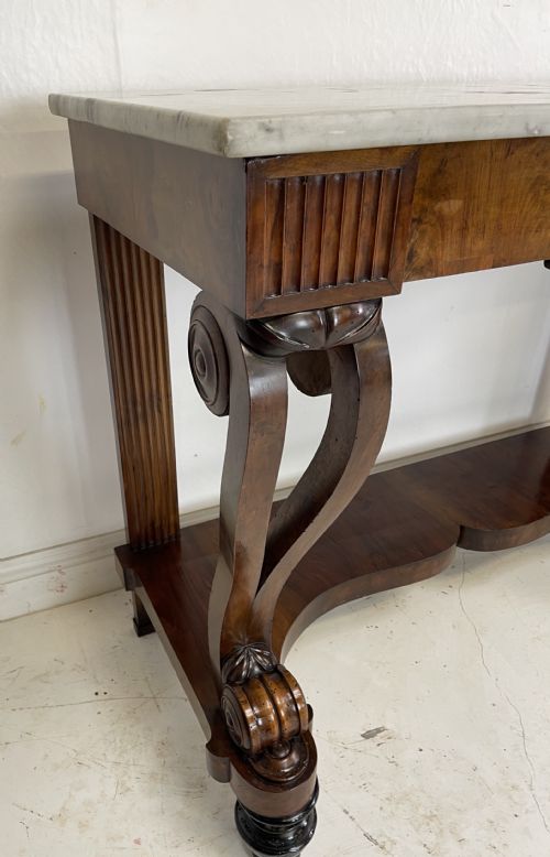 A FINE PAIR OF WALNUT ITALIAN CONSOLE TABLES - ADDITIONAL PHOTO 14