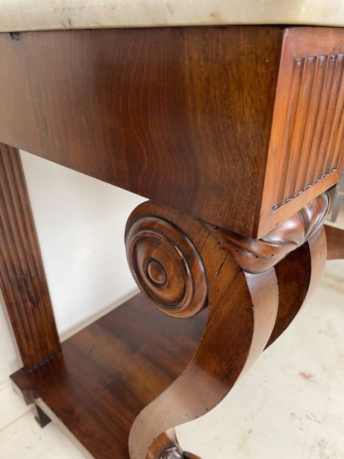 A FINE PAIR OF WALNUT ITALIAN CONSOLE TABLES - ADDITIONAL PHOTO 17