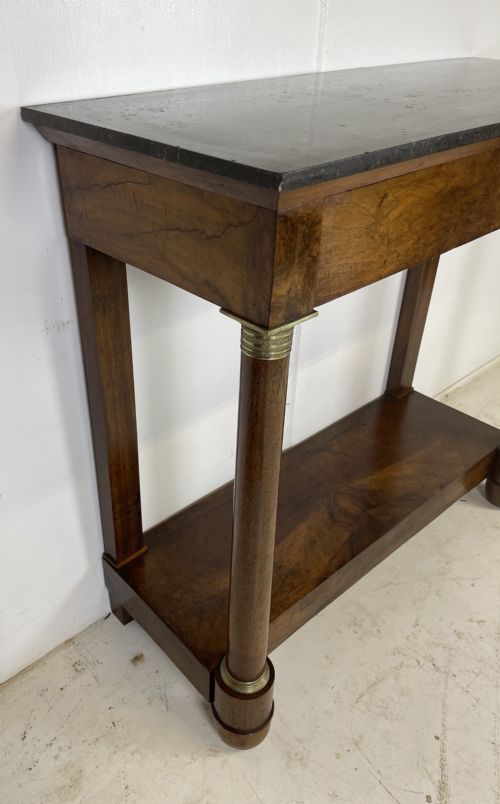 FRENCH WALNUT EMPIRE CONSOLE TABLE - ADDITIONAL PHOTO 11