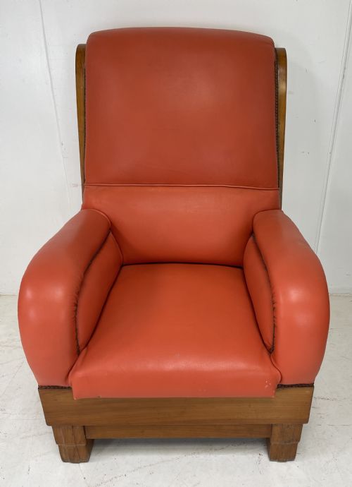 PAIR OF LARGE ART DECO ARMCHAIRS - ADDITIONAL PHOTO 2