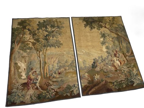pair of late 18th century aubusson tapestry - CATEGORY: ANTIQUE MISCELLANEOUS - DATED 18TH CENTURY