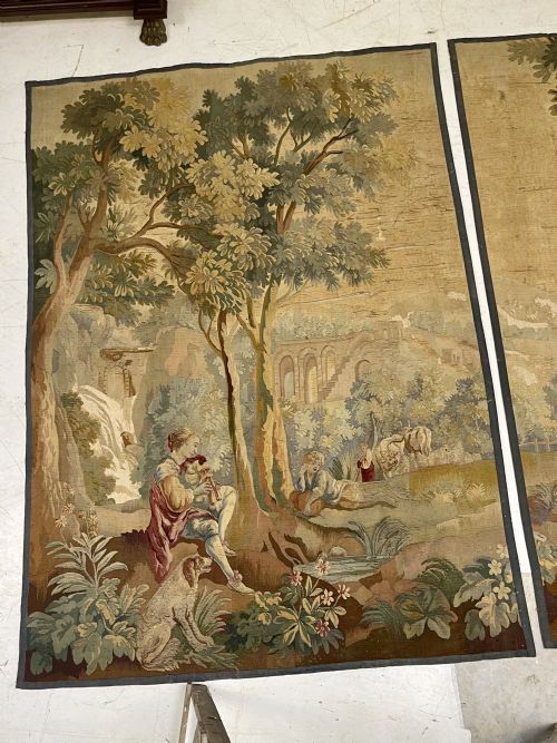 PAIR OF LATE 18TH CENTURY AUBUSSON TAPESTRY - ADDITIONAL PHOTO 1