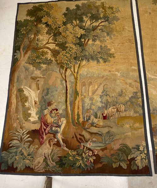 PAIR OF LATE 18TH CENTURY AUBUSSON TAPESTRY - ADDITIONAL PHOTO 3