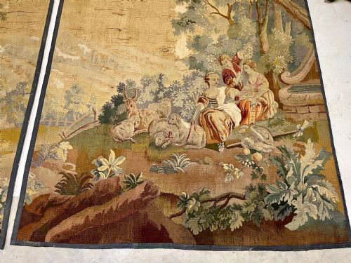PAIR OF LATE 18TH CENTURY AUBUSSON TAPESTRY - ADDITIONAL PHOTO 4