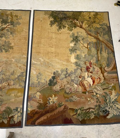 PAIR OF LATE 18TH CENTURY AUBUSSON TAPESTRY - ADDITIONAL PHOTO 5