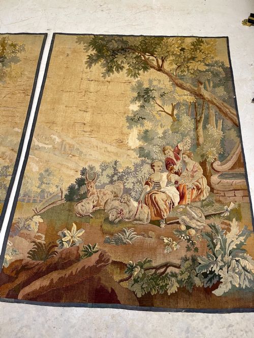 PAIR OF LATE 18TH CENTURY AUBUSSON TAPESTRY - ADDITIONAL PHOTO 7