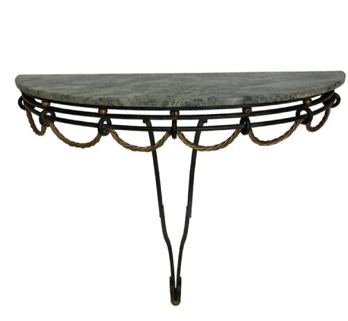 Wrought Iron Art Deco Console Table