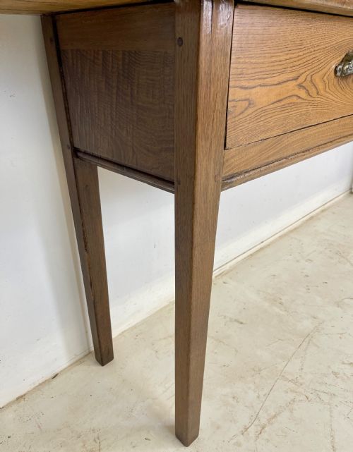 SIMPLE FRENCH OAK SERVING TABLE - ADDITIONAL PHOTO 4