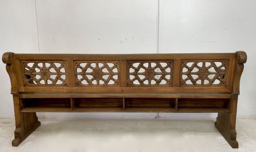 PAIR OF VICTORIAN GOTHIC BENCHES - ADDITIONAL PHOTO 11