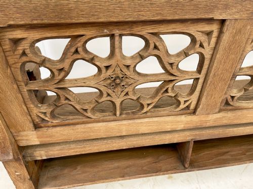 PAIR OF VICTORIAN GOTHIC BENCHES - ADDITIONAL PHOTO 13