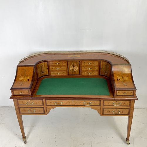 EDWARDIAN SATINWOOD CARLTON DESK - ADDITIONAL PHOTO 1