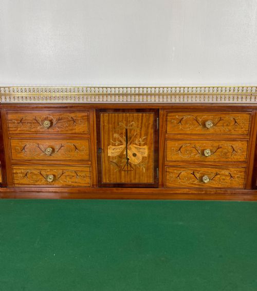 EDWARDIAN SATINWOOD CARLTON DESK - ADDITIONAL PHOTO 3