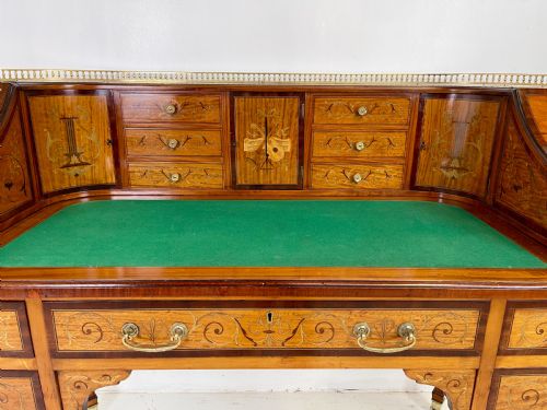 EDWARDIAN SATINWOOD CARLTON DESK - ADDITIONAL PHOTO 6