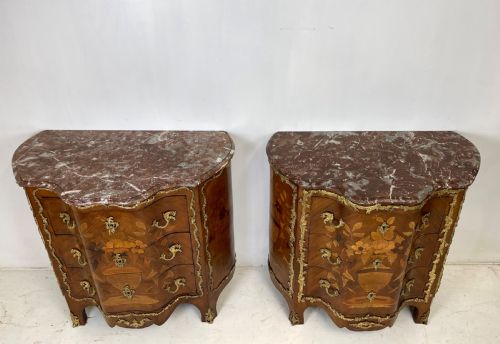PAIR OF MARQUETRY COMMODES - ADDITIONAL PHOTO 9