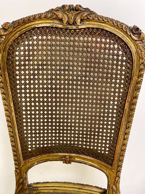 PAIR OF FRENCH GILT SIDE CHAIRS - ADDITIONAL PHOTO 6