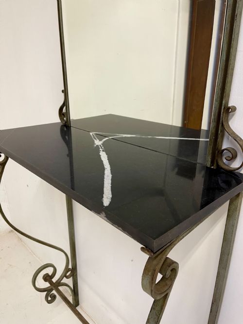 LATE 19TH CENTURY CONSOLE TABLE WITH MIRROR - ADDITIONAL PHOTO 4