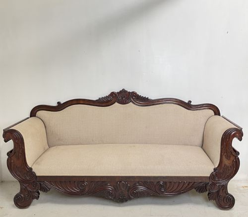 LARGE MAHOGANY COUNTRY HOUSE SOFA - ADDITIONAL PHOTO 6