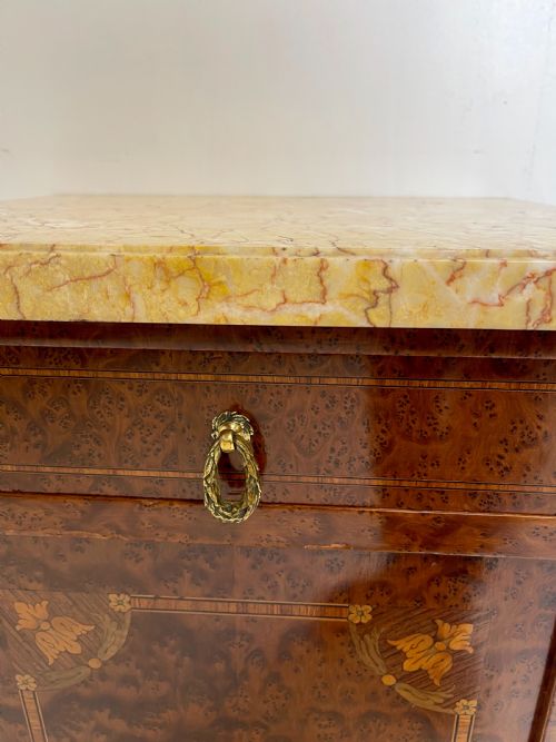 FRENCH NIGHTSTAND WITH MARBLE TOP - ADDITIONAL PHOTO 4