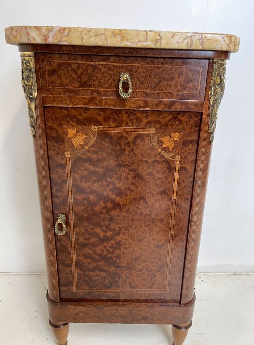 FRENCH NIGHTSTAND WITH MARBLE TOP - ADDITIONAL PHOTO 5