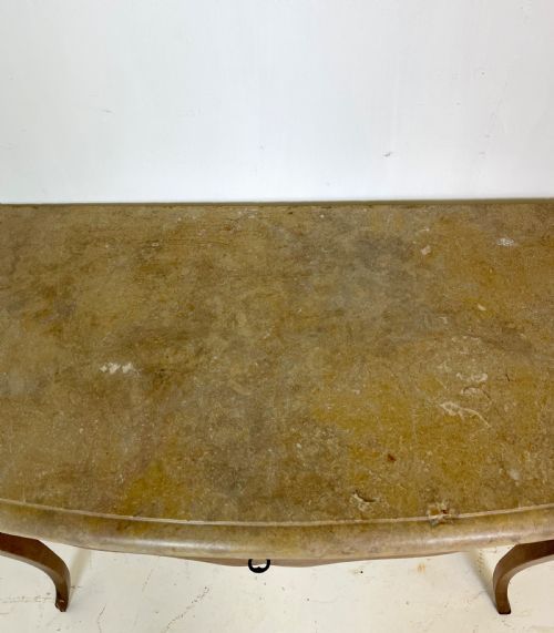 ANTIQUE MARBLE TOP SIDE TABLE - ADDITIONAL PHOTO 3