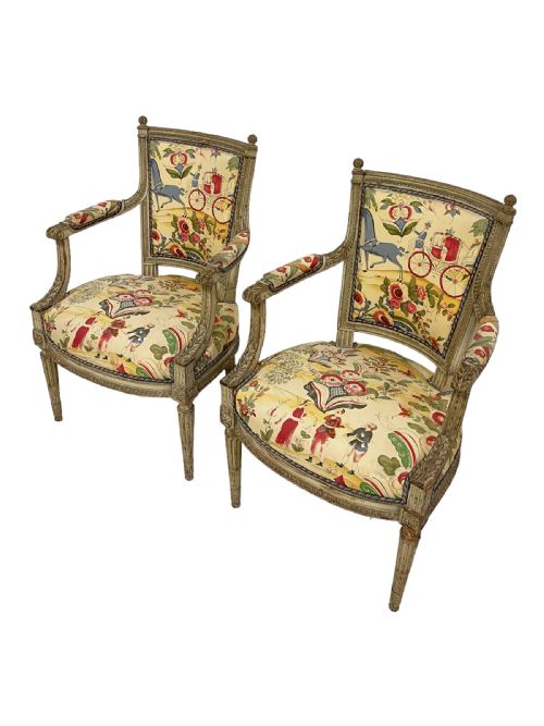 pair of period french armchairs - CATEGORY: ANTIQUE CHAIRS - DATED 18TH CENTURY