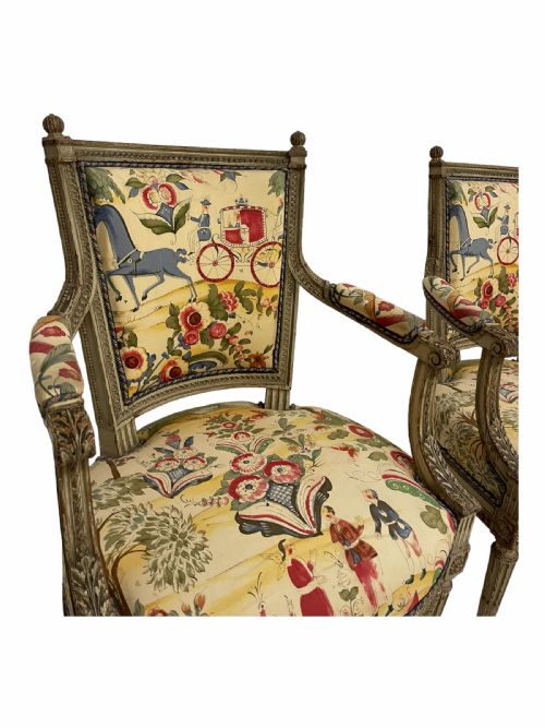 PAIR OF PERIOD FRENCH ARMCHAIRS - ADDITIONAL PHOTO 2