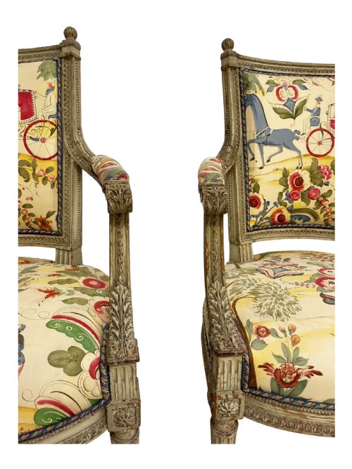 PAIR OF PERIOD FRENCH ARMCHAIRS - ADDITIONAL PHOTO 5