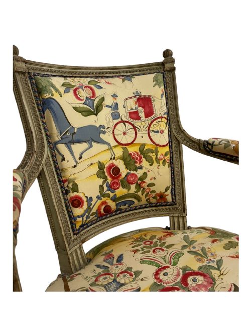 PAIR OF PERIOD FRENCH ARMCHAIRS - ADDITIONAL PHOTO 6