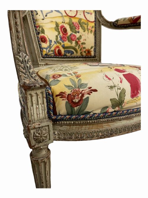 PAIR OF PERIOD FRENCH ARMCHAIRS - ADDITIONAL PHOTO 7