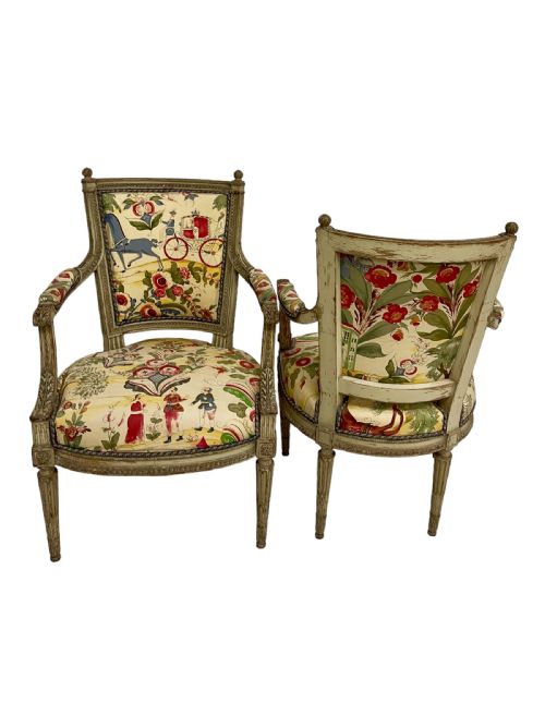 PAIR OF PERIOD FRENCH ARMCHAIRS - ADDITIONAL PHOTO 8