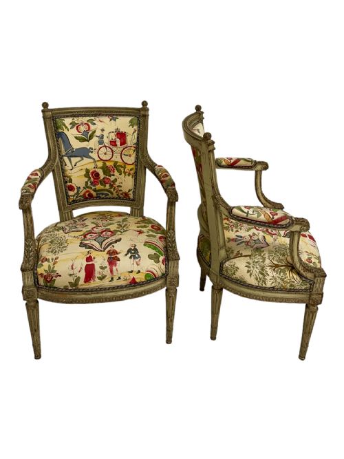 PAIR OF PERIOD FRENCH ARMCHAIRS - ADDITIONAL PHOTO 9