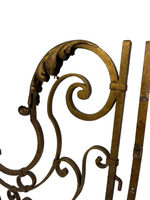 PAIR OF FRENCH WROUGHT IRON GATES - ADDITIONAL PHOTO 1