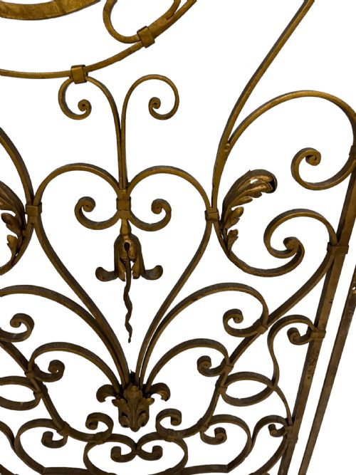 PAIR OF FRENCH WROUGHT IRON GATES - ADDITIONAL PHOTO 2