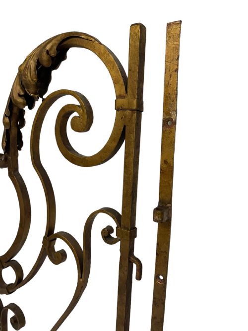 PAIR OF FRENCH WROUGHT IRON GATES - ADDITIONAL PHOTO 3