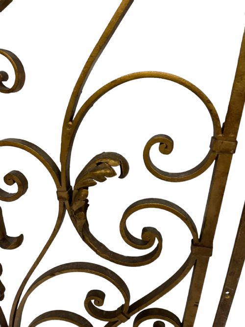 PAIR OF FRENCH WROUGHT IRON GATES - ADDITIONAL PHOTO 4