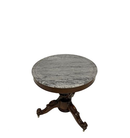 french mahogany marble top gueridon - CATEGORY: ANTIQUE TABLES - DATED 19TH CENTURY