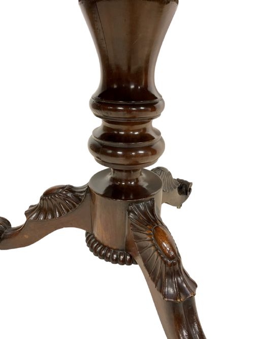 FRENCH MAHOGANY MARBLE TOP GUERIDON - ADDITIONAL PHOTO 3