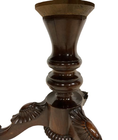 FRENCH MAHOGANY MARBLE TOP GUERIDON - ADDITIONAL PHOTO 5