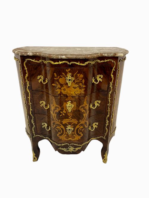 LATE 19TH CENTURY FRENCH MARBLE TOP COMMODE - ADDITIONAL PHOTO 1