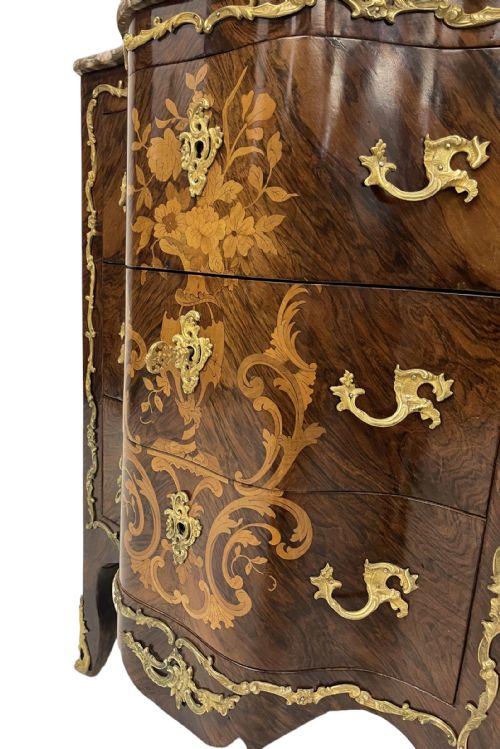 LATE 19TH CENTURY FRENCH MARBLE TOP COMMODE - ADDITIONAL PHOTO 6