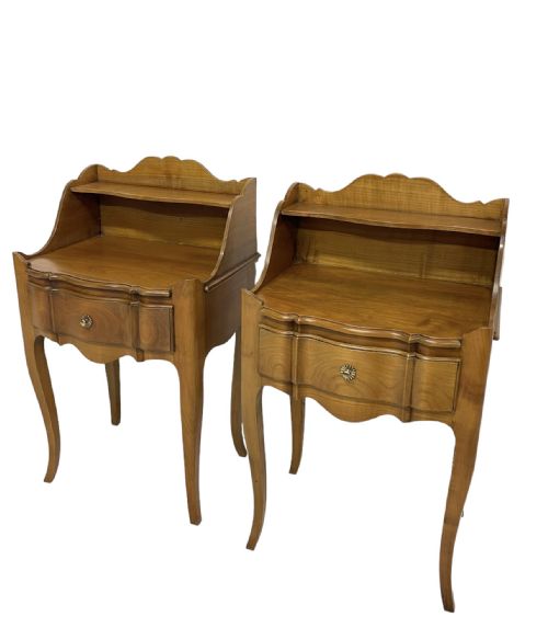 PAIR OF FRENCH NIGHTSTANDS IN CHERRYWOOD - ADDITIONAL PHOTO 1