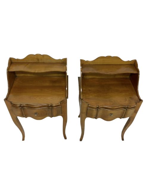PAIR OF FRENCH NIGHTSTANDS IN CHERRYWOOD - ADDITIONAL PHOTO 2