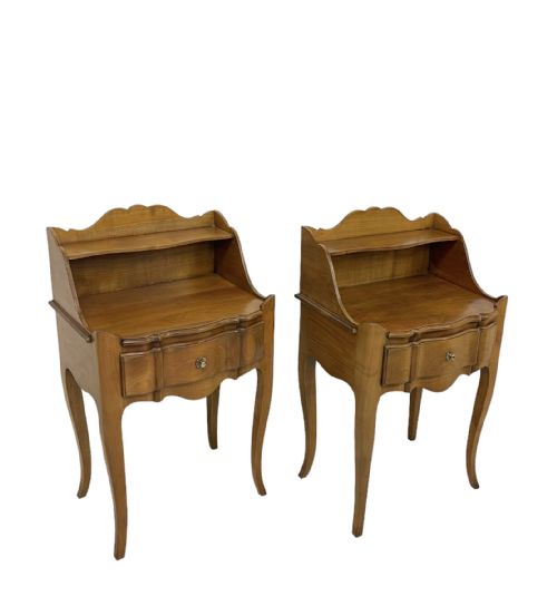 PAIR OF FRENCH NIGHTSTANDS IN CHERRYWOOD - ADDITIONAL PHOTO 3